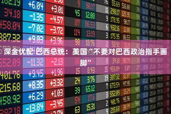 深金优配 巴西总统：美国“不要对巴西政治指手画脚”